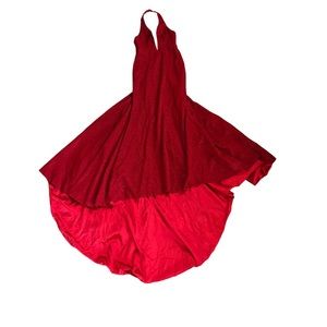 Red Glittered Prom Dress w/ Train